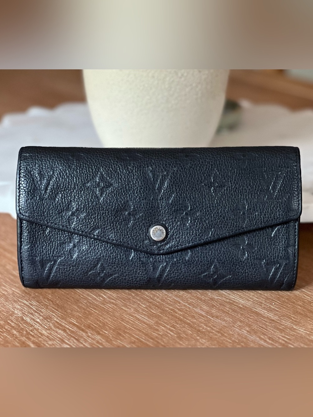 Louis Vuitton Leather Monogram Empreinte Long Wallet